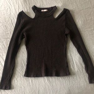 Charlotte Russe Peep Shoulder Top